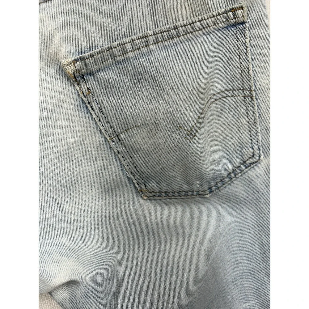 Vintage Levis  Jeans 36x31 Bell Bottom Flare Orange Tab 70s Distress Light Wash